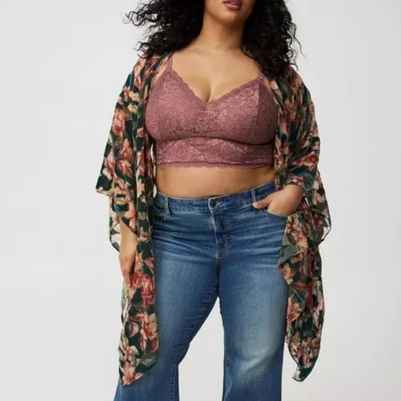 🆕️🌺 TORRID FLORAL BURNOUT RUANA🌺 - Picture 3 of 6